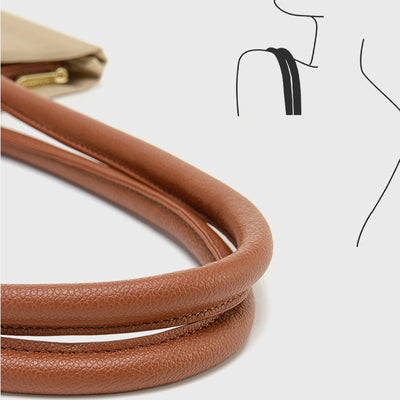 Triple Compartment Tote For Women Minimalist Lightweight Large Underarm Bag