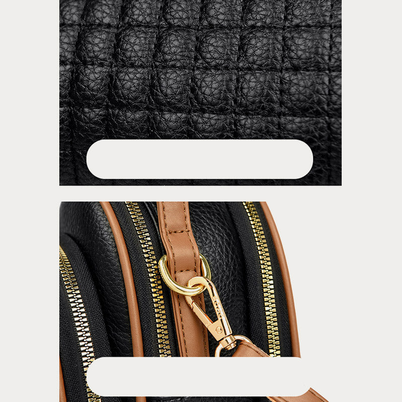 Triple Compartment Phone Bag For Women Commuter Minimalist Crossbody Bag