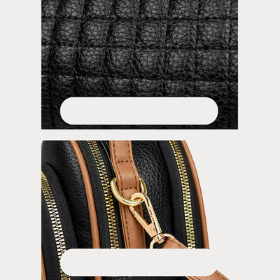 Triple Compartment Phone Bag For Women Commuter Minimalist Crossbody Bag