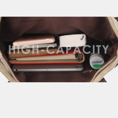Large Capacity Cat Printing Canvas Shoulder Bag