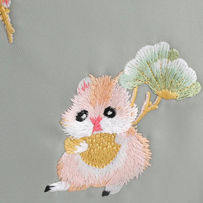 Squirrel Embroidery Oxford Phone Bag For Women Lightweight Crossbody Bag