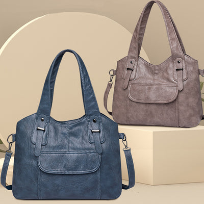 Lightweight Tote Detachable Strap Leather Underarm Bag For Women Commuter