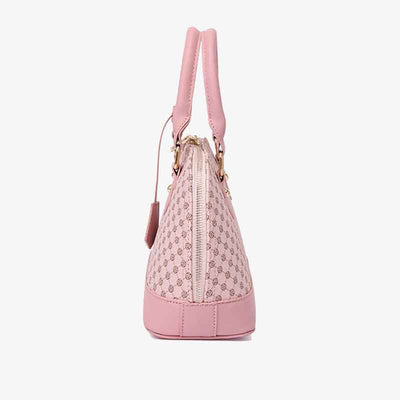 Geometric Printing Top Handbag For Lady Seashell Shape Crossbody Bag