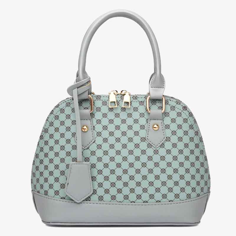Geometric Printing Top Handbag For Lady Seashell Shape Crossbody Bag