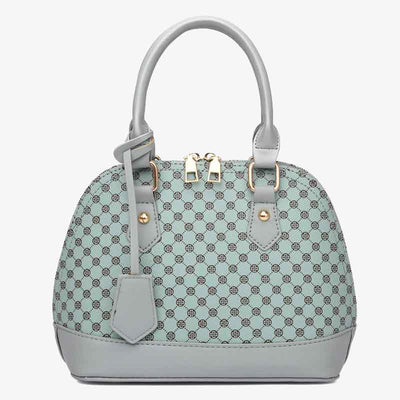 Geometric Printing Top Handbag For Lady Seashell Shape Crossbody Bag
