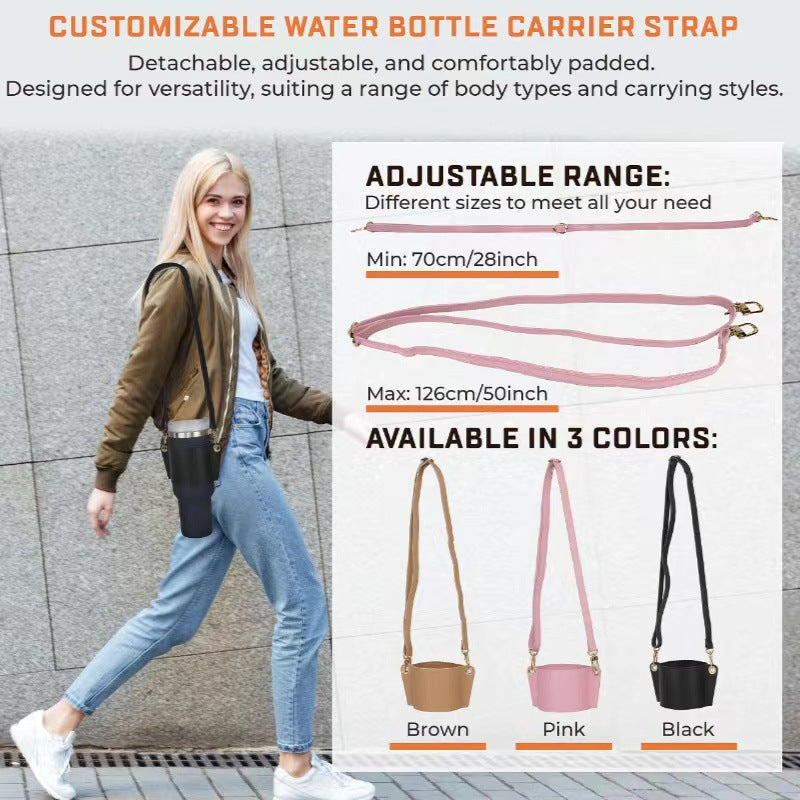 40ml Ice Cup Cover Portable Crossbody Water Bottle Carrying Case