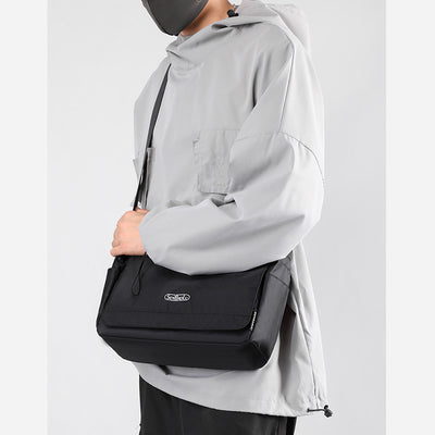 Minimalist Large Commuter Bag For Men Durable Nylon Crossbody Purse