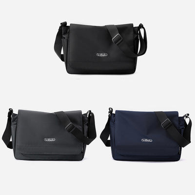 Minimalist Large Commuter Bag For Men Durable Nylon Crossbody Purse