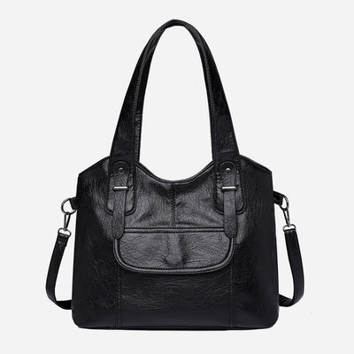 Lightweight Tote Detachable Strap Leather Underarm Bag For Women Commuter