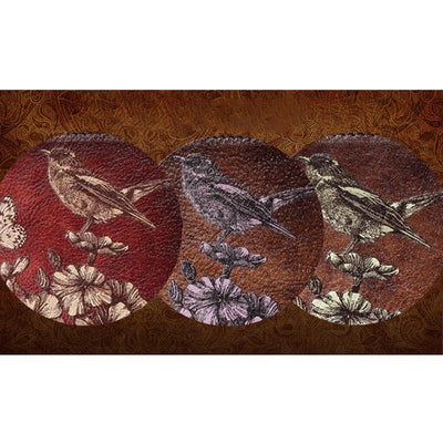 Genuine Leather Large Capacity Floral Printed Vintage Wallet
