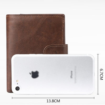 Large Capacity RFID Multi-Slot Vintage Wallet