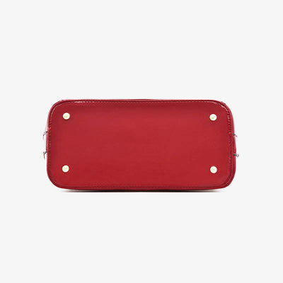 Crocodile Grain Crossbody Bag Stylish Shell Shape Top Handbag