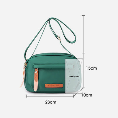 Portable Crossbody Bag For Commuter Women Waterproof Nylon Purse