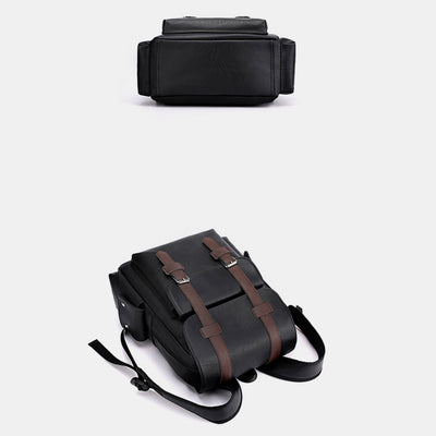 Leather Backpack for Men Women Laptop Bag Travel School Shoulder Rucksack