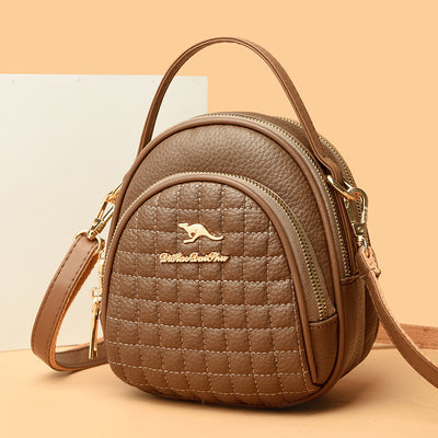 Triple Compartment Phone Bag For Women Commuter Minimalist Crossbody Bag