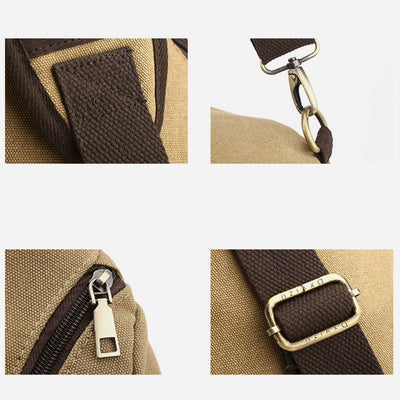 Multifunctional Cycling Purse For Men Large Capacity Canvas Sling Bag