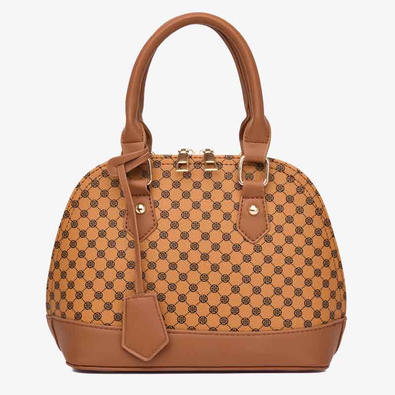 Geometric Printing Top Handbag For Lady Seashell Shape Crossbody Bag