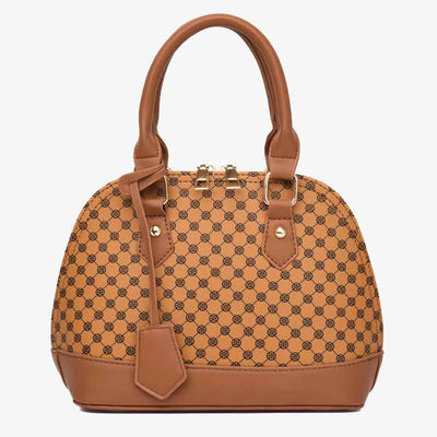 Geometric Printing Top Handbag For Lady Seashell Shape Crossbody Bag