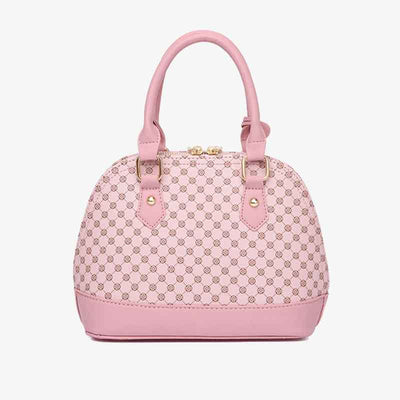 Geometric Printing Top Handbag For Lady Seashell Shape Crossbody Bag