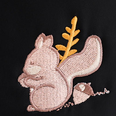 Squirrel Embroidery Oxford Phone Bag For Women Lightweight Crossbody Bag