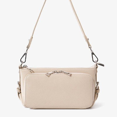 Double Compartment Underarm Phone Bag For Dating Crossbody Leather Purse