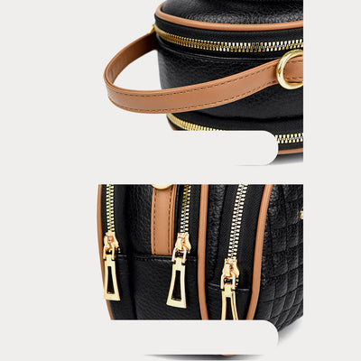 Triple Compartment Phone Bag For Women Commuter Minimalist Crossbody Bag