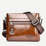 Men's PU Leather Shoulder Bag Business Crossbody Bag Messenger Bag