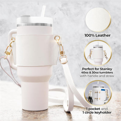 40ml Ice Cup Cover Portable Crossbody Water Bottle Carrying Case