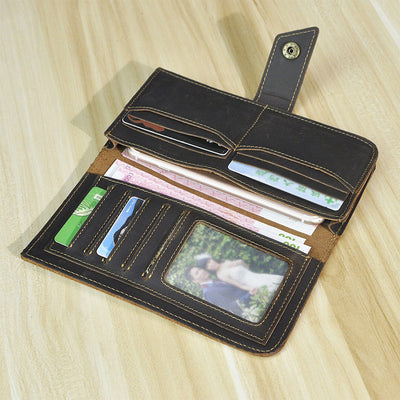 Long Wallet With Chain Large Capacity Money Clip For Men