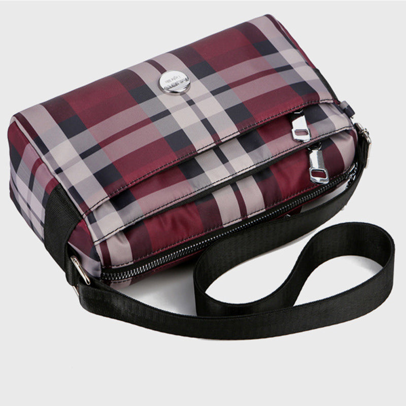 Multiple Compartment Nylon Purse For Women Classic Waterproof Crossbody Bag