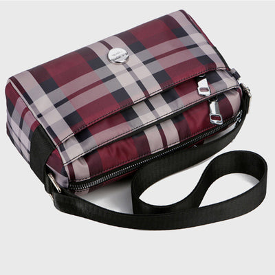 Multiple Compartment Nylon Purse For Women Classic Waterproof Crossbody Bag