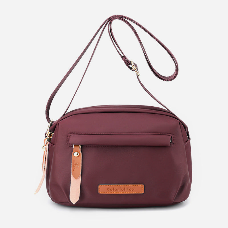 Portable Crossbody Bag For Commuter Women Waterproof Nylon Purse