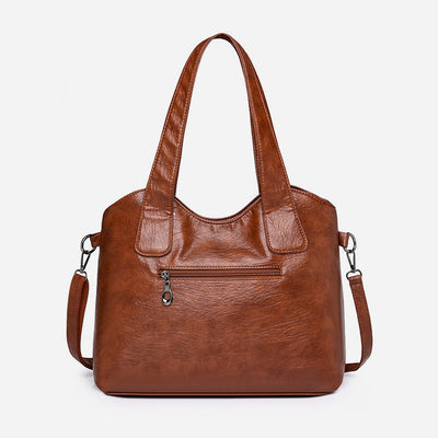 Lightweight Tote Detachable Strap Leather Underarm Bag For Women Commuter