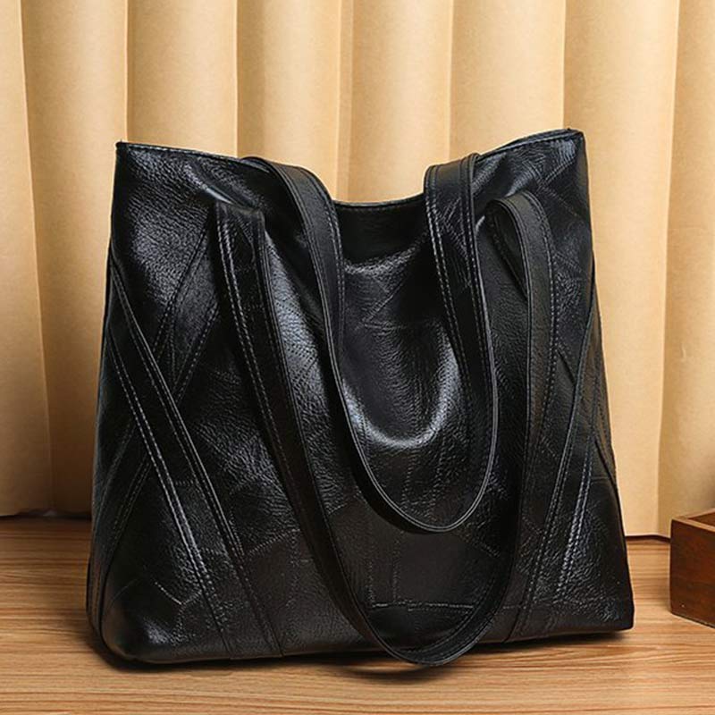 Large Capacity Women's Faux Leather Tote Shoulder Purse Casual Handbag