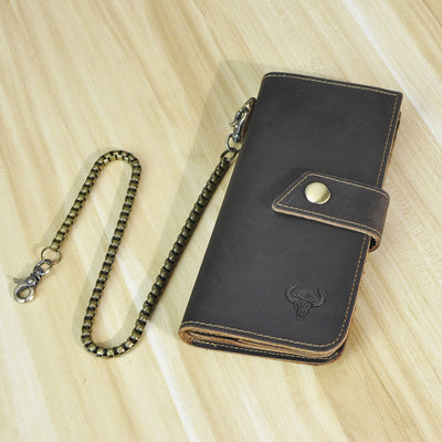 Long Wallet With Chain Large Capacity Money Clip For Men