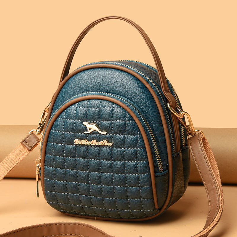 Triple Compartment Phone Bag For Women Commuter Minimalist Crossbody Bag